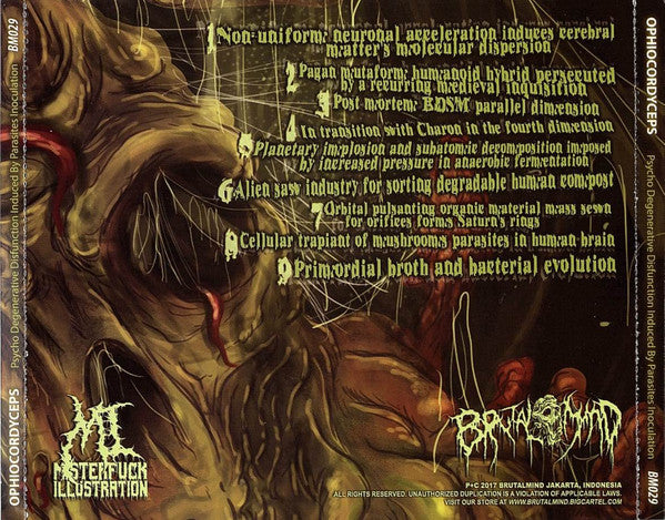 Ophiocordyceps : Psycho Degenerative Dysfunction Induced By Parasites Inoculation (CD, Album, Ltd)
