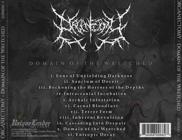 Organectomy : Domain Of The Wretched (CD, Album, RE)