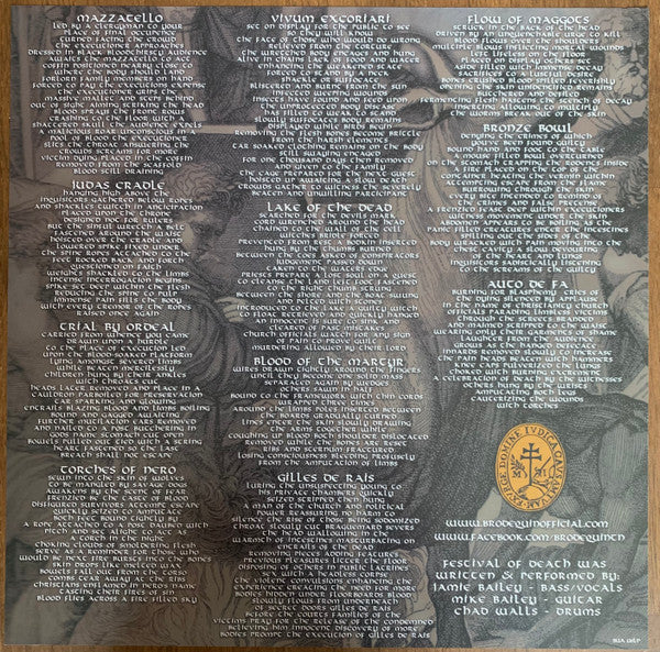 Brodequin : Festival Of Death (LP, Album, Ltd, RE)