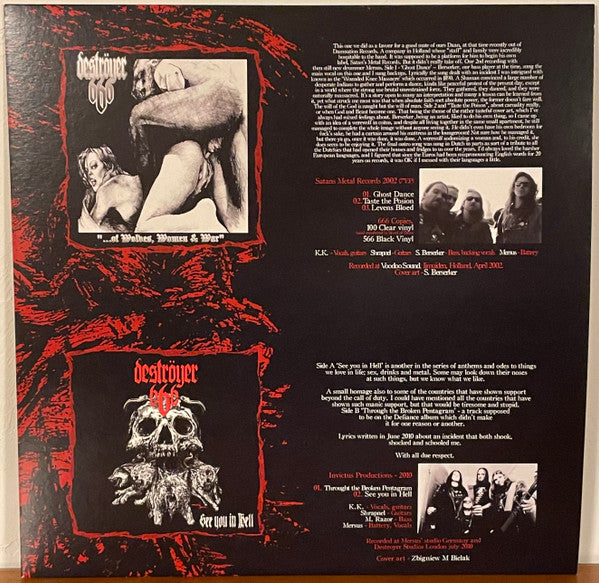 Deströyer 666 : To The Devil His Due (LP, Comp, Ltd, RE, Red)