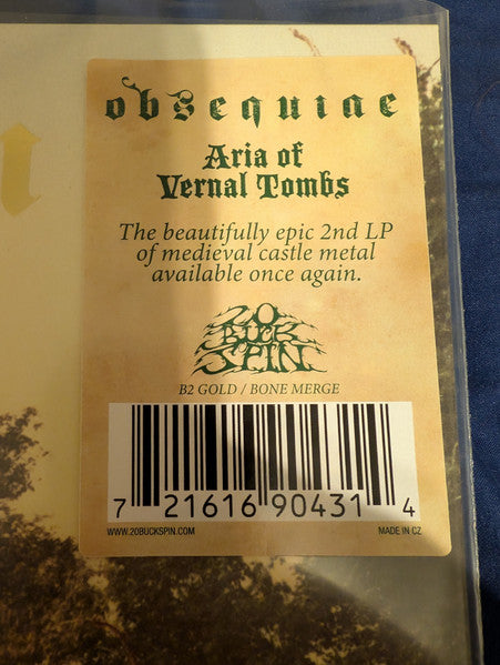 Obsequiae : Aria Of Vernal Tombs (LP, Album, Ltd, RP, Gol)