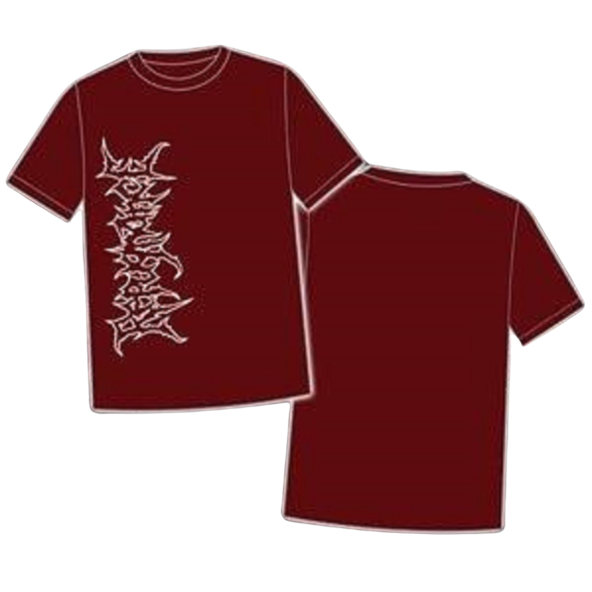 REPUGNANCE - White Logo Maroon - T-Shirt