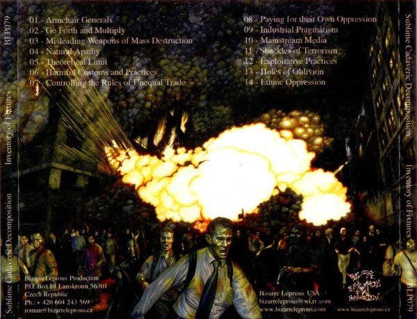 Sublime Cadaveric Decomposition : Inventory Of Fixtures (CD, Album)