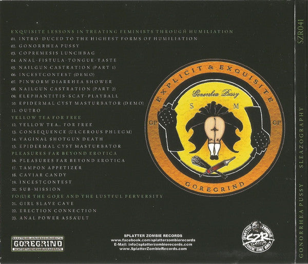 Gonorrhea Pussy : Sleazography (CD, Comp, Ltd, Dig)