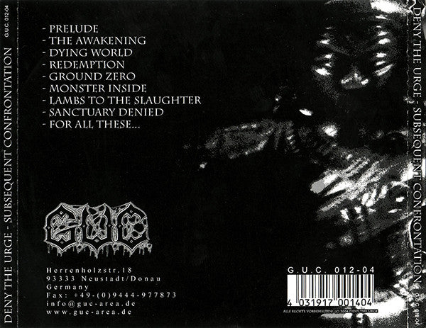 Deny The Urge : Subsequent Confrontation (CD, Album)