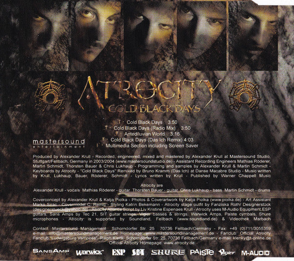 Atrocity : Cold Black Days (CD, Maxi, Enh)