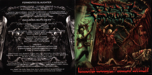 Flesh Consumed : Fermented Slaughter / Inhuman Butchery (CD, Comp)