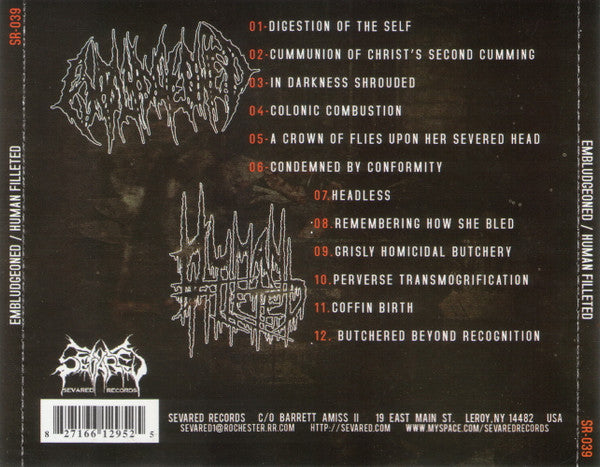 Embludgeoned / Human Filleted : Embludgeoned / Human Filleted (CD)