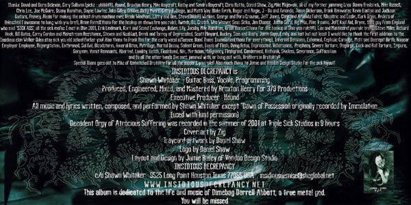 Insidious Decrepancy : Decadent Orgy Of Atrocious Suffering (CD, Album, RE)