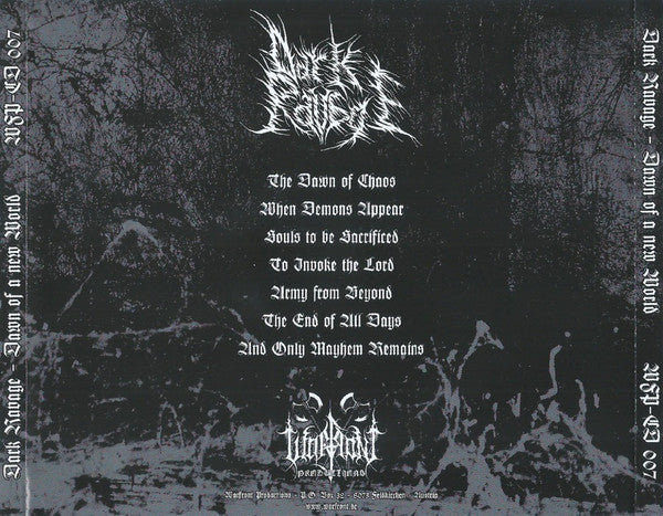 Dark Ravage : Dawn Of A New World (CD, Album)