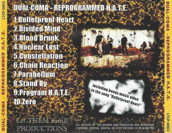 Dual-Coma : Reprogrammed H.A.T.E. (CD, Album, Enh)