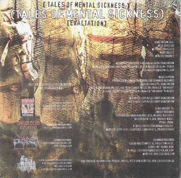 Exaltation (2) : Tales Of Mental Sickness (CD, EP, RE)