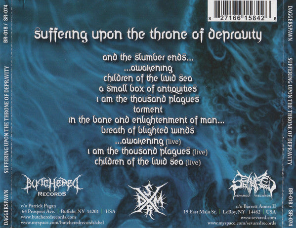 DaggerSpawn : Suffering Upon The Throne Of Depravity (CD, Album)