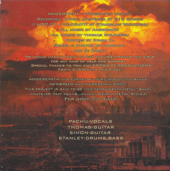 Angerpath : Forgotten World (CD, Album)