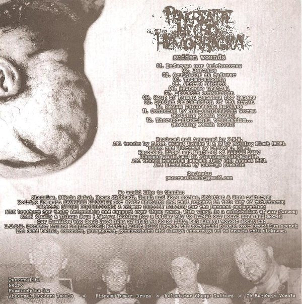 Pankreatite Necro Hemorrágica / MDK (6) : Sudden Wounds / Hacked, Distorted And Gruesome Perversities (7", EP, Ltd, Num)