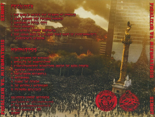 Fecalizer Vs. Mixomatosis : The Human Race Is A Plague That Must Be Exterminated / Mixomatosis (CD, Album)