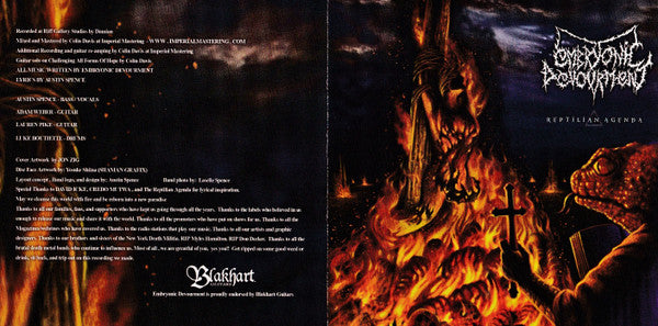 Embryonic Devourment : Reptilian Agenda (CD, Album)