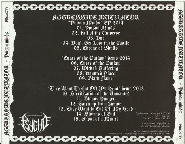 Aggressive Mutilator : Poison Minds (CD, Album, Comp)