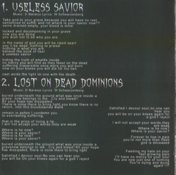 Cranial Implosion : Lost On Dead Dominions (CD, Album)