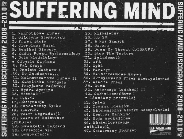 Suffering Mind : Discography 2008-2010 (CD, Comp)