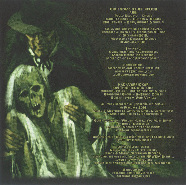 Kadaverficker / Gruesome Stuff Relish : Kadaverficker / Gruesome Stuff Relish (7", EP, Single, Ltd, Num)