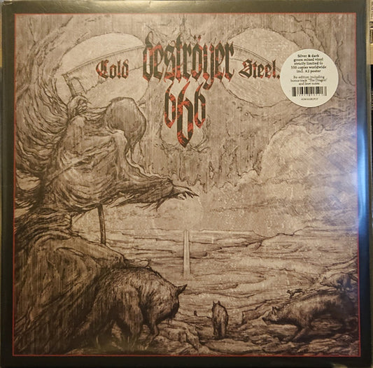 Deströyer 666 : Cold Steel...For An Iron Age (LP, Album, Ltd, RE, RM, Sil)