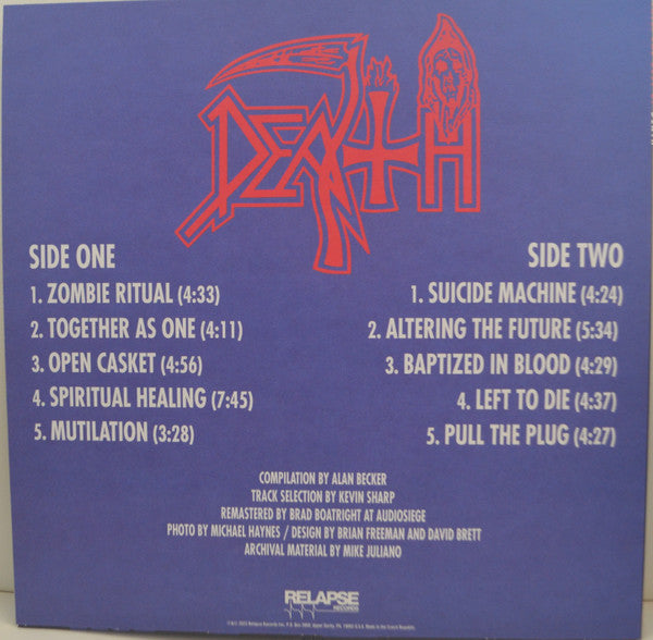 Death (2) : Fate: The Best Of Death (LP, RSD, Comp, Ltd, RE, RM, Blu)