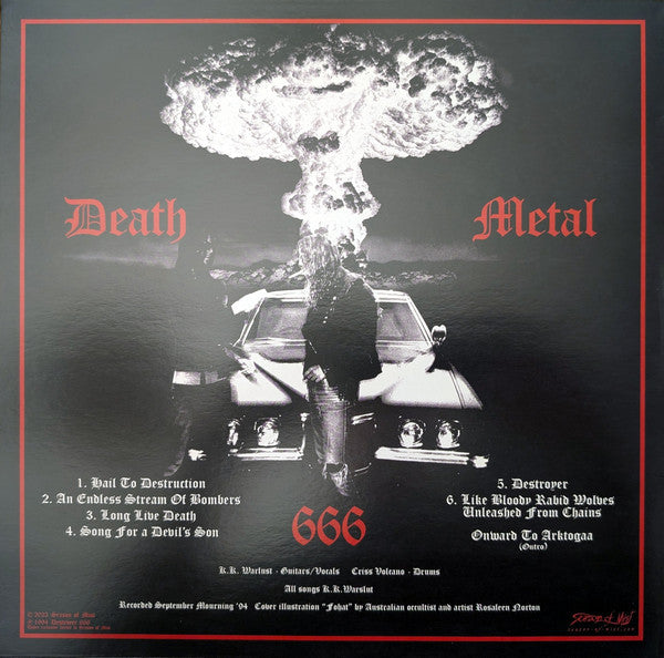 Deströyer 666 : Six Songs With The Devil (12", Ltd, RE, Red)