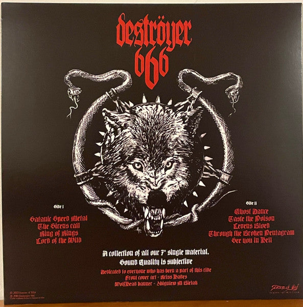 Deströyer 666 : To The Devil His Due (LP, Comp, Ltd, RE, Red)