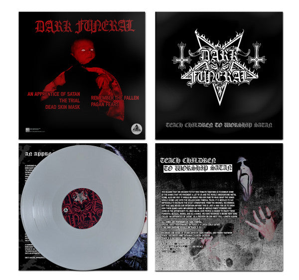 Dark Funeral : Teach Children To Worship Satan (12", MiniAlbum, Ltd, RE, Whi)