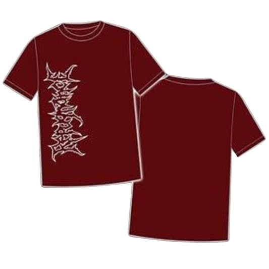 REPUGNANCE - White Logo Maroon - T-Shirt