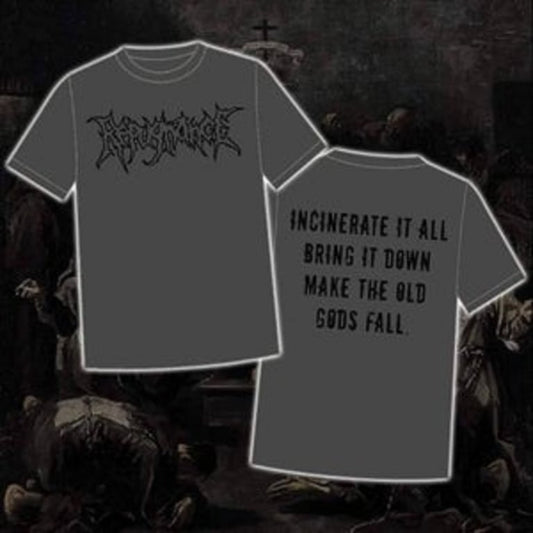 REPUGNANCE - Black Logo / Incinerate Grey - T-Shirt
