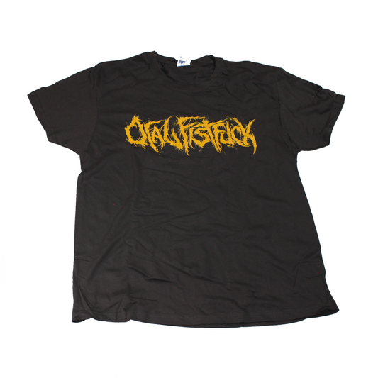 ORAL FISTFUCK - Yellow Logo on grey Shirt - T-Shirt