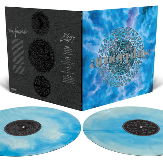 Amorphis - Elegy Cyan Blue and White Galaxy Effect Merge 2LP - VINYL