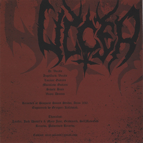 Graveyard (4) / Ulcer (9) : Of Ancient Metal And Eternal Death (7", Ltd, Whi)