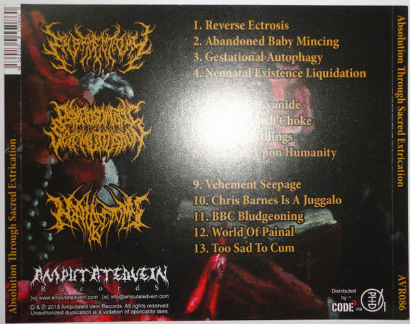 Embryectomy (2), Nephrectomy, Psychosomatic Self-Mutilation : Absolution Through Sacred Extrication (CD, Album)