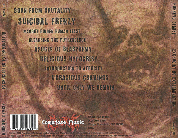 Horrific Demise : Excruciating Extermination (CD, Album)