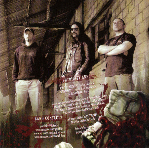 Putridity : Mental Prolapse Induces Necrophilism (CD, Album, RP)