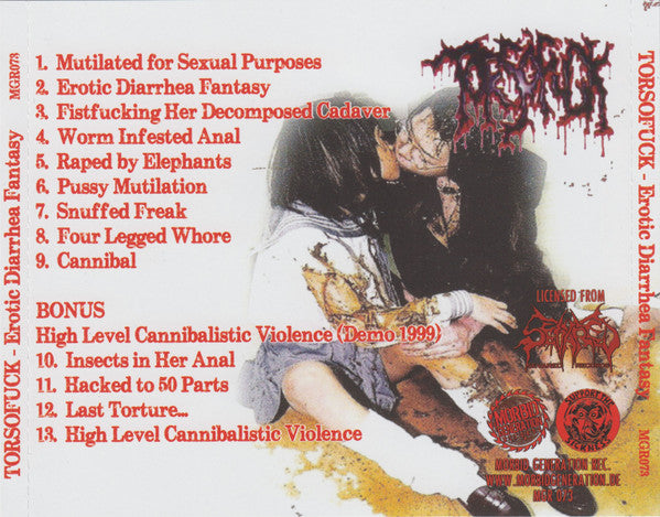 Torsofuck : Erotic Diarrhea Fantasy (CD, Album, RE)