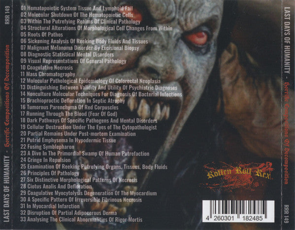 Last Days Of Humanity : Horrific Compositions Of Decomposition (CD, Album)