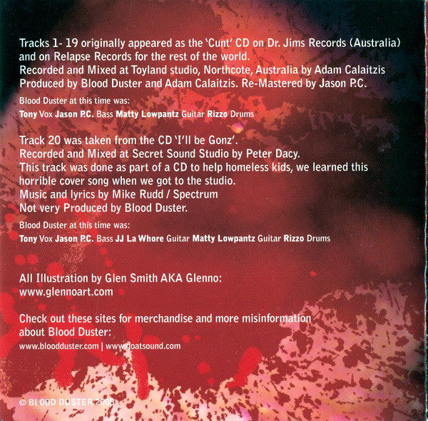 Blood Duster : Cunt (CD, Album, RE)