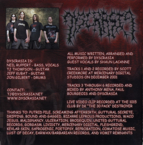 Putrid Pile / Dyscrasia : Genocide Of The Unborn / Bodies On Display (CD, Enh)