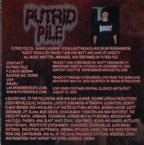 Putrid Pile / Dyscrasia : Genocide Of The Unborn / Bodies On Display (CD, Enh)