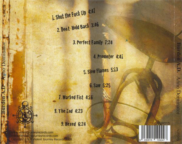 Burden A.D. : Anno Dominator (CD, Album)
