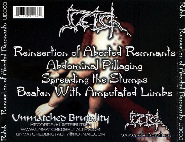 Retch (2) : Reinsertion Of Aborted Remnants (CD, EP, RE)