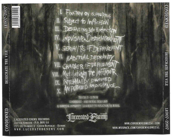Condemned (4) : Desecrate The Vile (CD, Album, Ltd, RE, Sli)