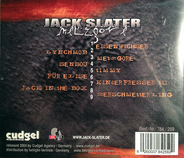 Jack Slater : Metzgore (CD, Album)