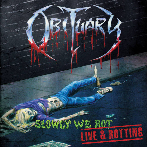 Obituary : Slowly We Rot - Live & Rotting (LP, Ltd, Sil)