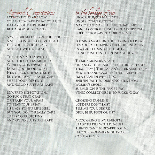 Dead (2) : In The Bondage Of Vice (CD, Album)