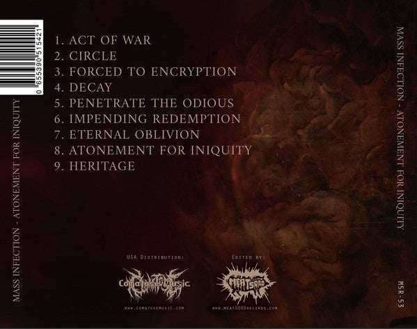 Mass Infection : Atonement For Iniquity (CD, Album, RE, RM)
